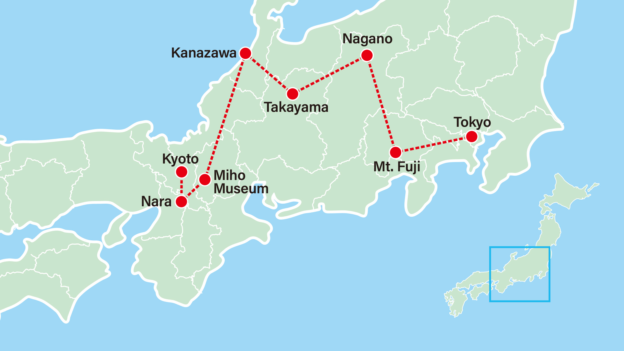 Deep Japan | Off the Beaten Path Tour Map