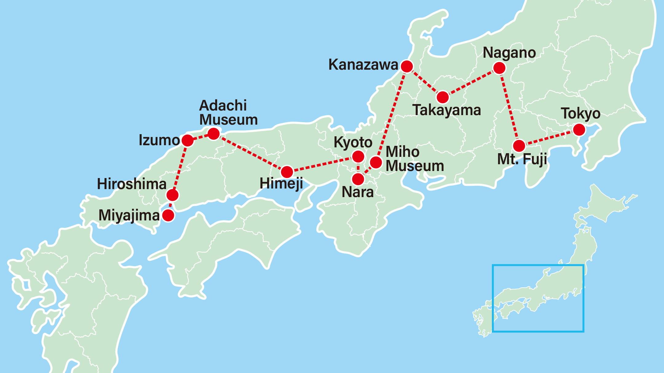 Takayama & Villages | Hiroshima Tour Map