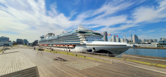 Yokohama Port cruise terminal view